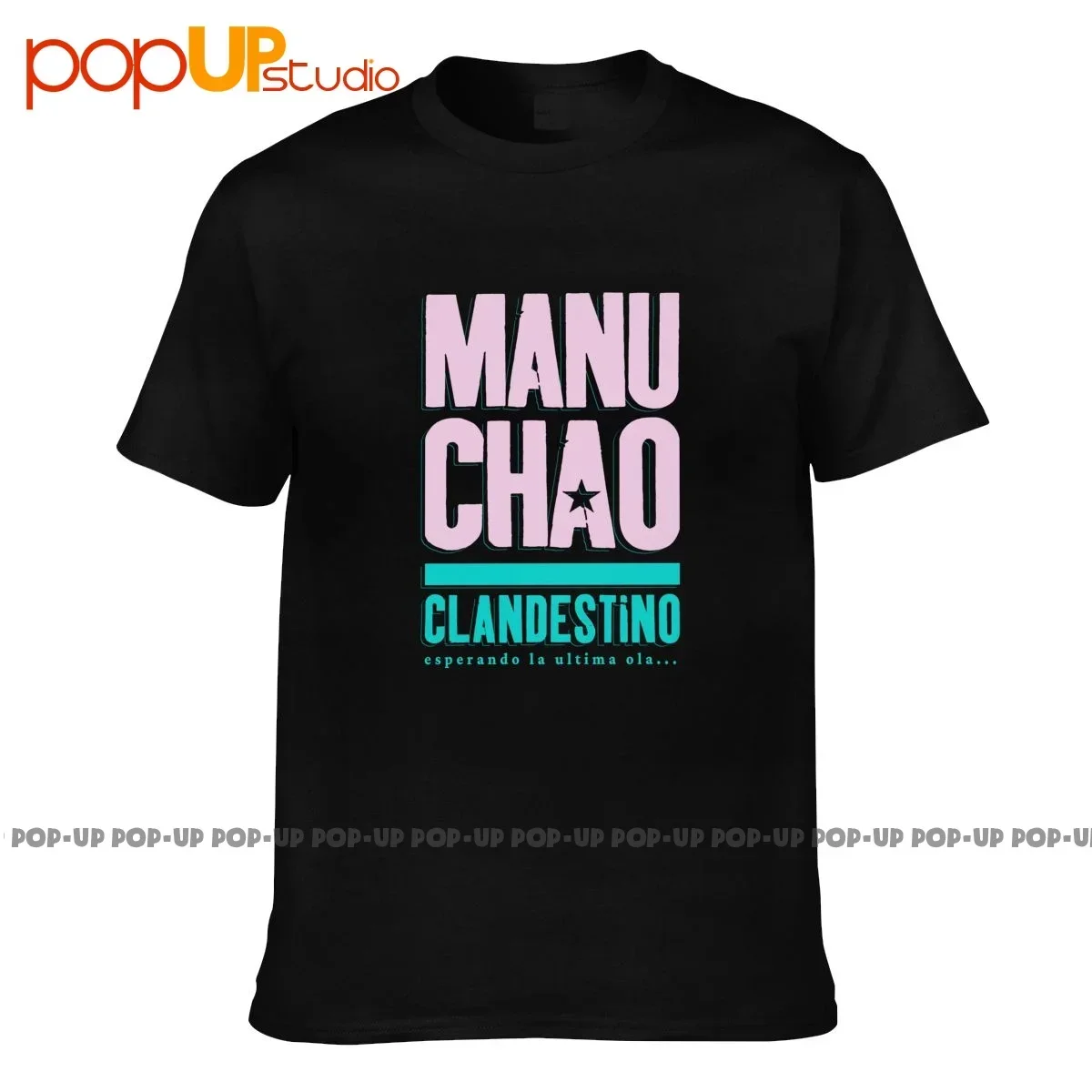 Camiseta con Logo de Manu Chao Clandestino, regalo, moda Harajuku, ofertas destacadas