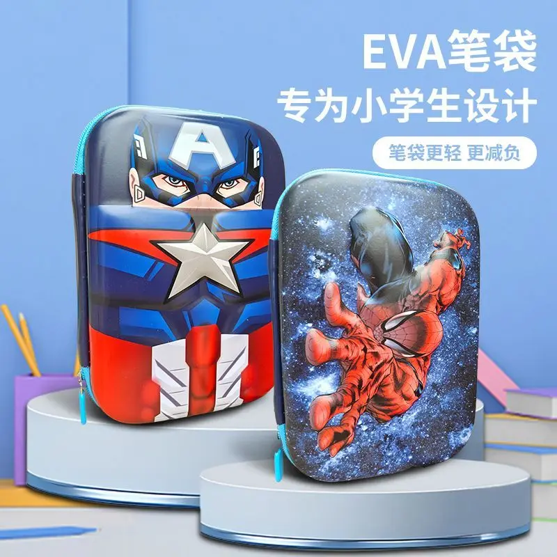 Marvel Spiderman Homem de Ferro Menino Dos Desenhos Animados Criativos Anime Grande Capacidade de Armazenamento À Prova D 'Água e Resistente a Quedas Estojo de Lápis de Papelaria