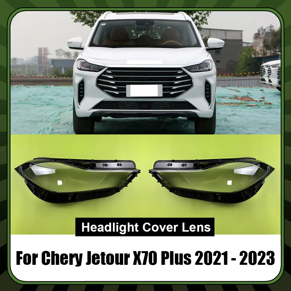 Front Headlight Cover Car Lampshade Lamp Shade Front Headlight Cover Glass Lens Shell For Chery Jetour X70 Plus 2021 2022 2023