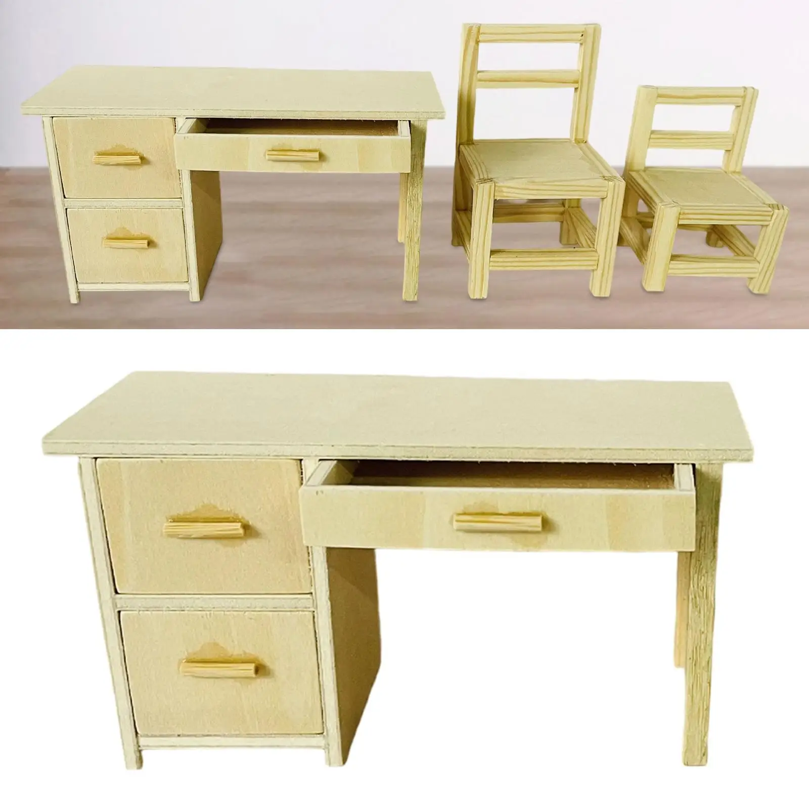 Poppenhuis houten meubilair poppenhuis woonkamer decor decoratieve realistische collectie voor poppenhuisdecoratie op schaal 1:12