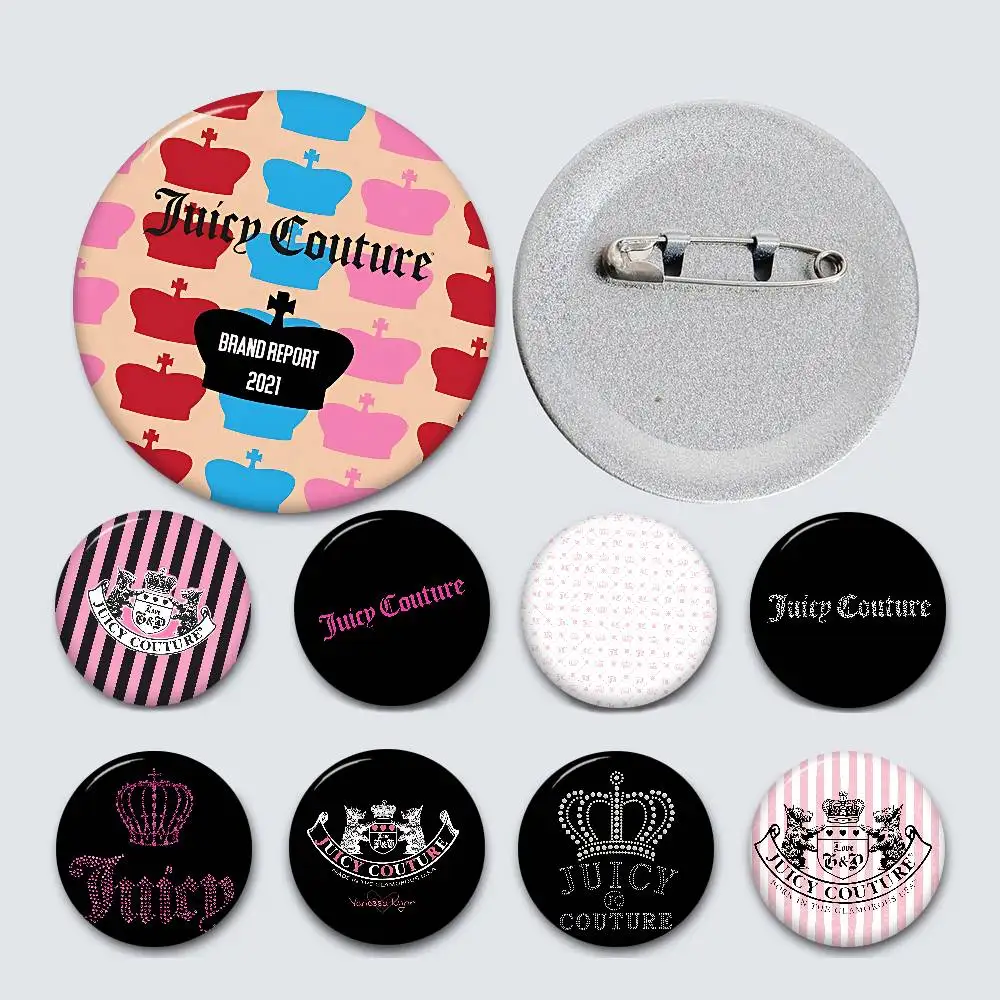 Mode J-Juicy Cool Couture 32/44/58mm handgemachte Pin Runde Snap-in Broschen für Rucksack Kleidung Zubehör Abzeichen Hut Dekoration