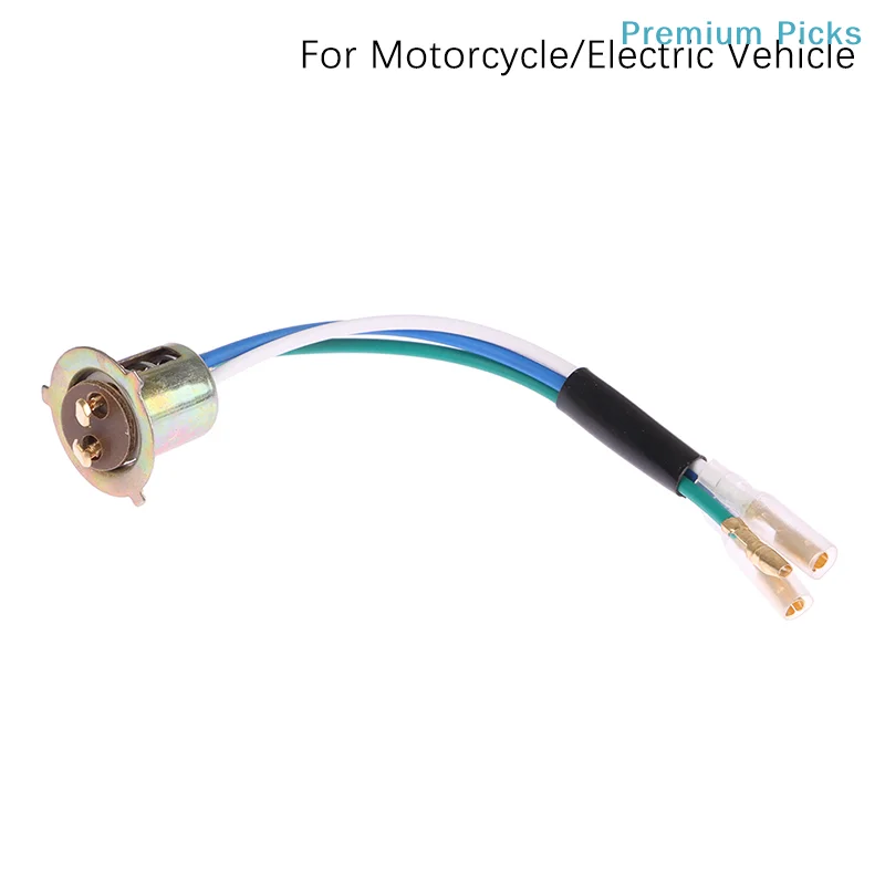 portableHeadlight Bulb Socket Lamp Holder Ignitor Wire Motorcycle Electric Vehicle Single Claw Headlight Lamp Holder