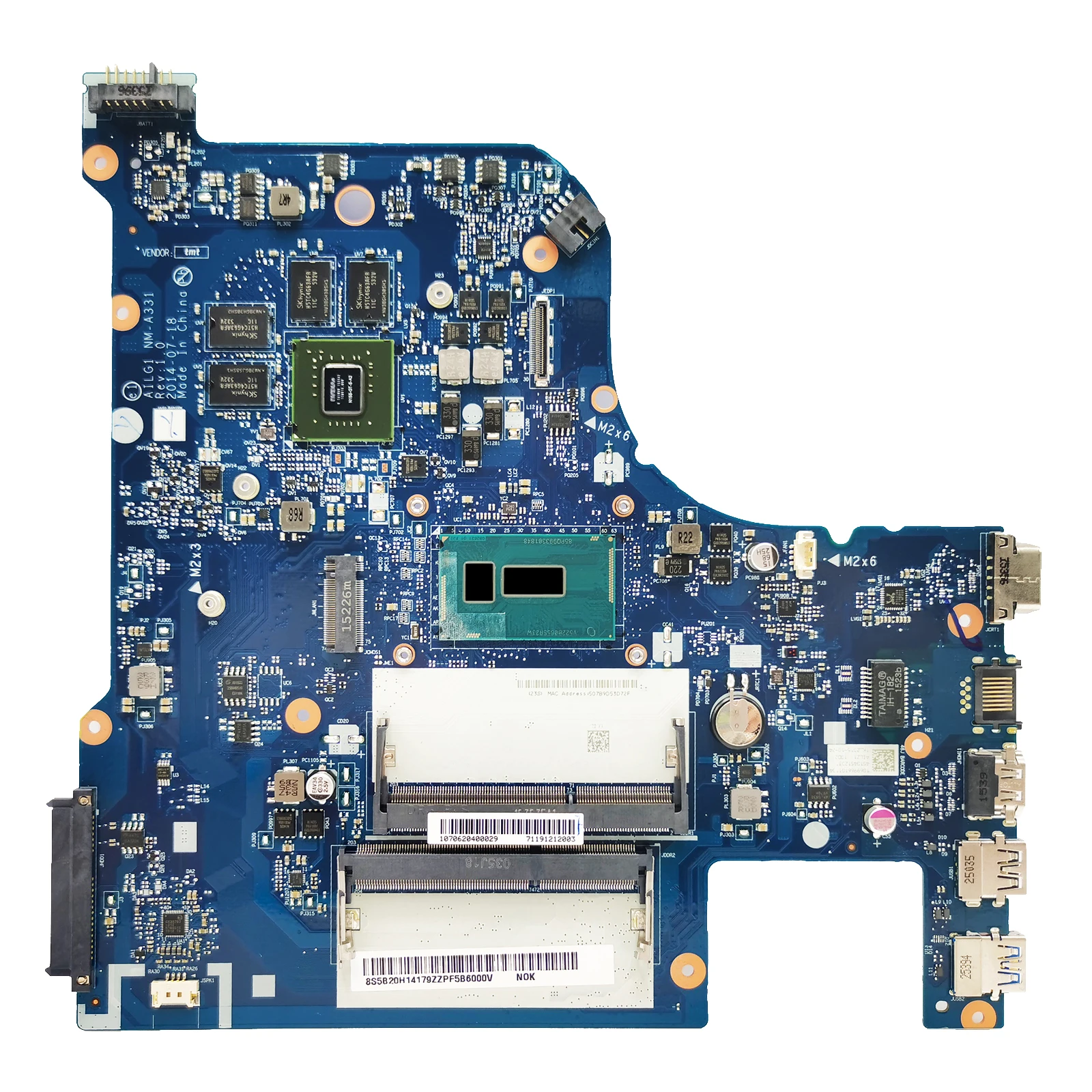 For Lenovo G70-70 Z70-80 G70-80 Motherboard NM-A331 2957U I3-4005U I3-5005U 5B104512054 5B20K83943 Mainboard Ideapad