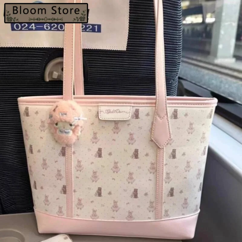 

Y2k Aesthetic Cartoon Print Shoulder Underarm Bag Fashion Chic Contrast Color Women's Handbags New Sweet Casual Kawaii Tote Bags