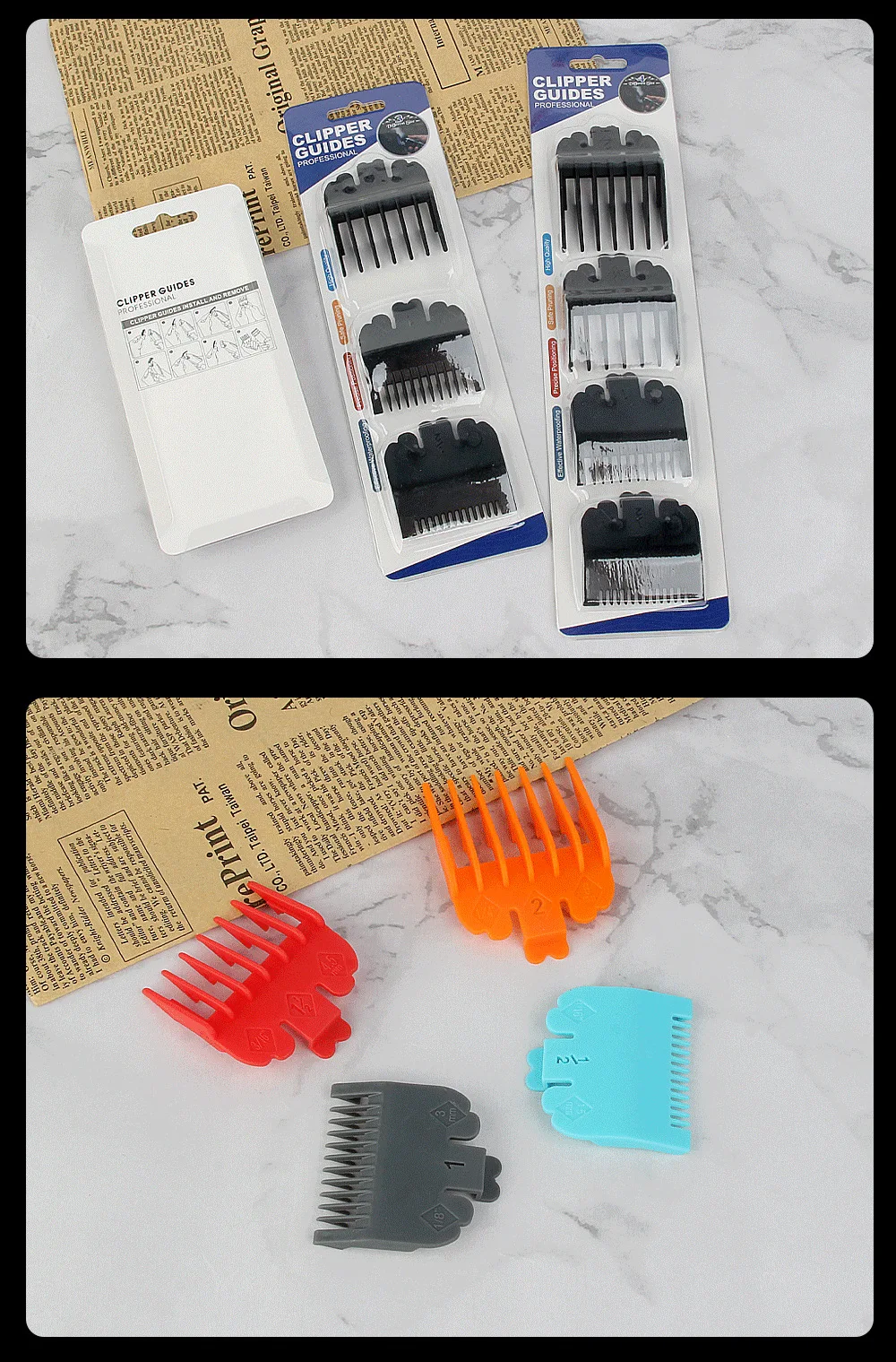 2/3/4Pcs Grenze Kamm Für Wahl Haar Clipper 1,5mm 3mm 4,5mm Professionelle schneiden Guide Kämme Haar Trimmer Positionierung Kamm Y0907 – Detail 13