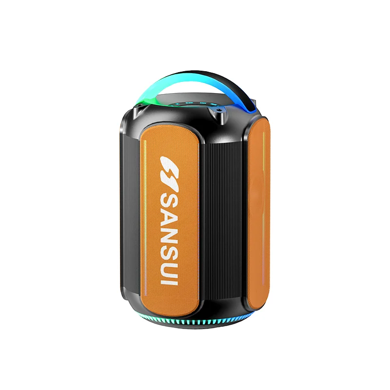 60W Portable  Speaker Custom 8-Speaker Stereo Subwoofer With Heavy Bass Karaoke 2024 Song Wireless Microphone