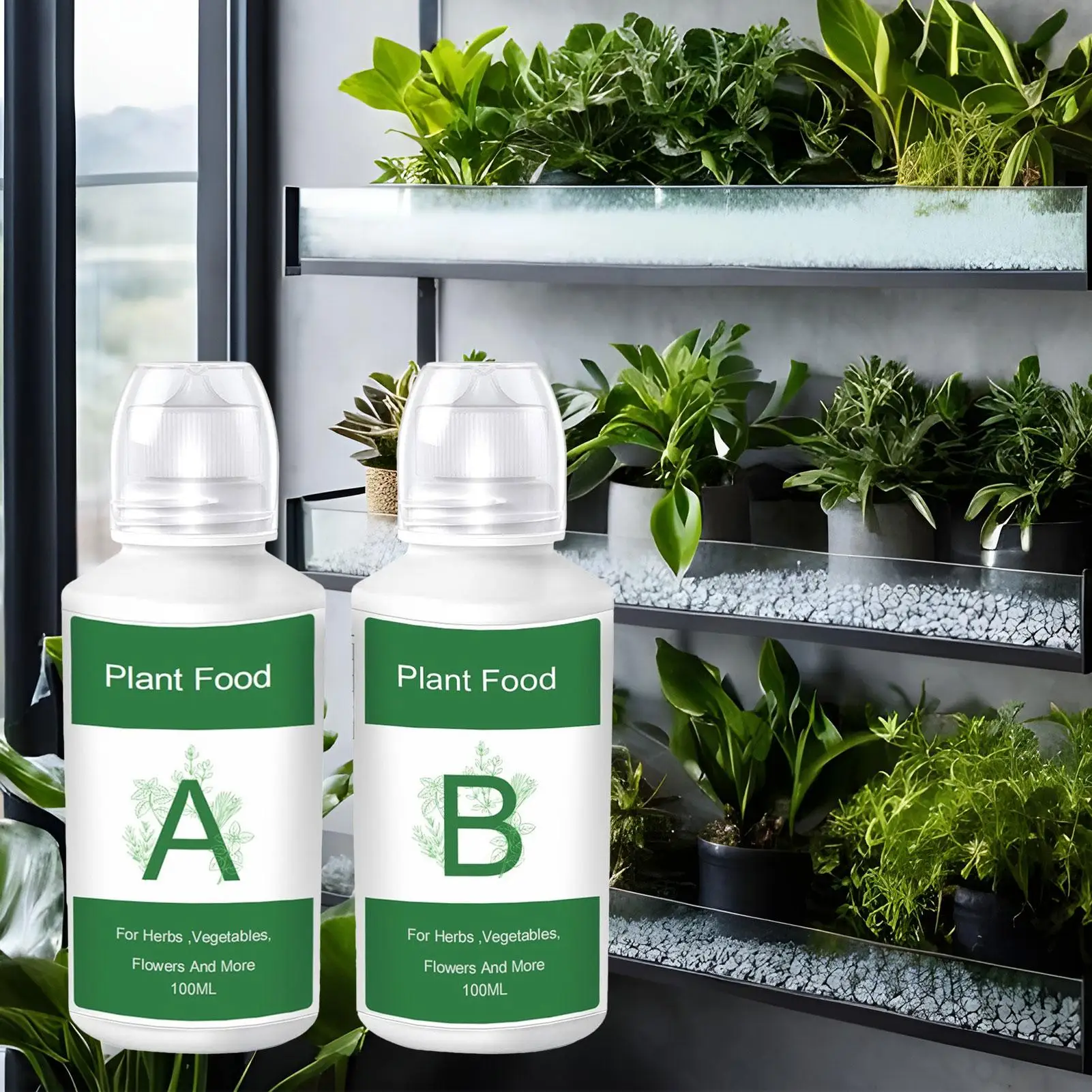 Hydroponic Nutrients Fertilizer AB Solution Set Hydroponic Garden Plant Food Plant Fertilizer For Flowers Vegetables Nutrients