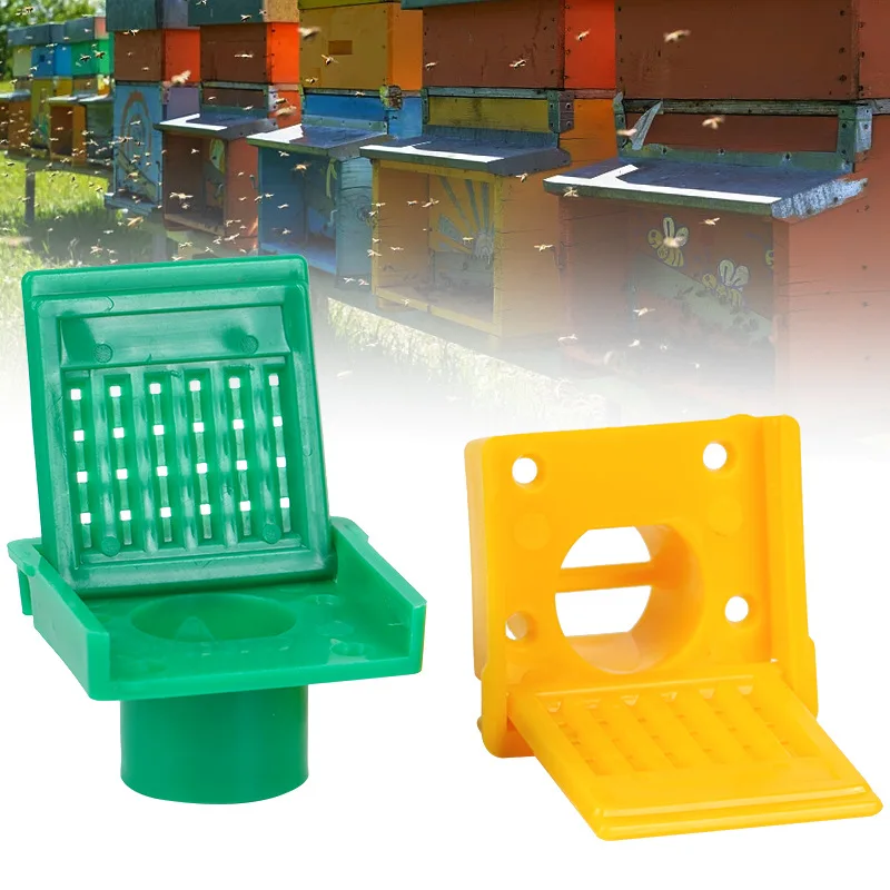 

Beehive Entrance Plastic Bee Box Entrance Reducer Gate Control Bees In and Out Beeswax Cell Cup Making Mold Beekeeping Tool