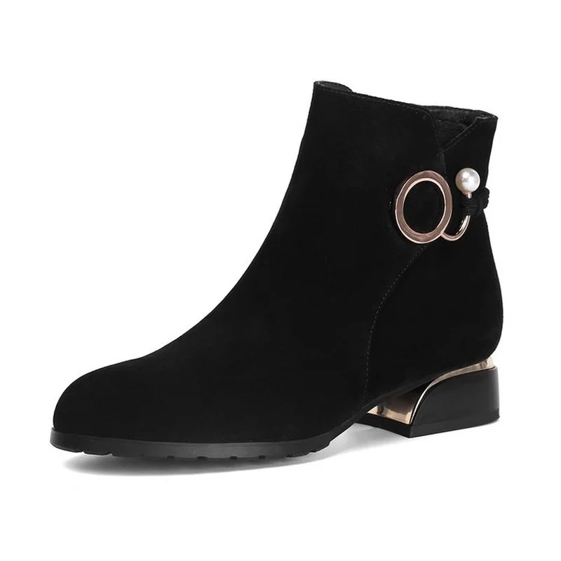 zapato mujer elegante comodo botin mujer invierno 2021 botines negros botin tacon mujer Comemore tobilleros-zapatos de tacón bajo para mujer, botas