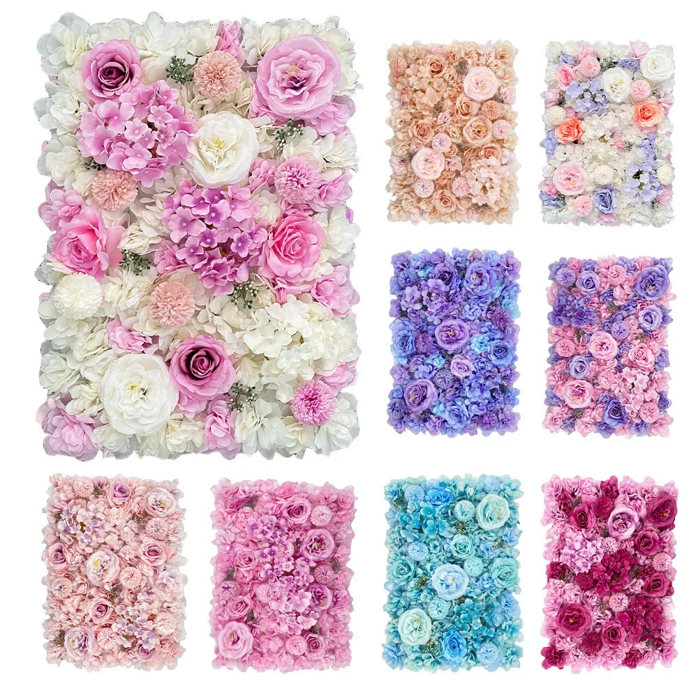 

Wedding artificial flower wall background wall decoration, artificial flower arrangement for shopping mall window decoration, pe