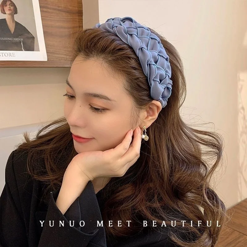 

New Korean Elegant Vintage Braided Twist Wide-Brim Hairband Minimalist ChicHair Clip for Women