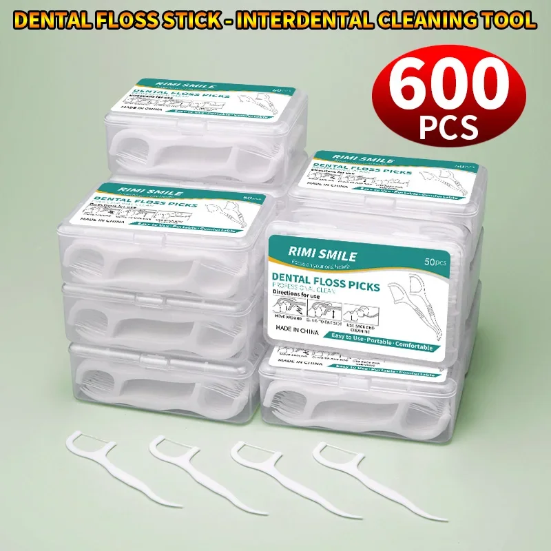 1/2/3/4/5/6Box Portable Disposable Dental Floss Plastic Toothpick High-tension Dental Floss Stick Dental Floss Box Oral Care