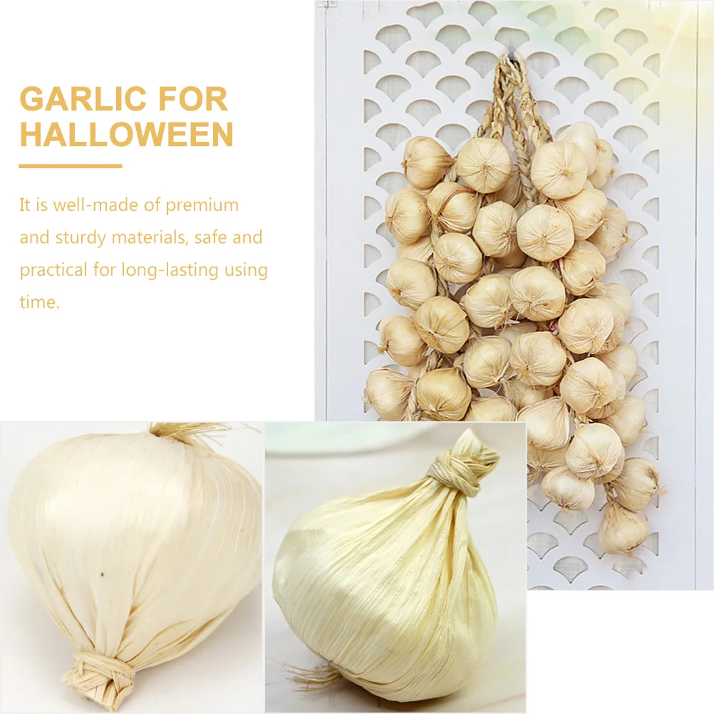 

12 Pcs Garlic Props Lifelike Ornaments Home Decor Decoration Beige Fake Newborn