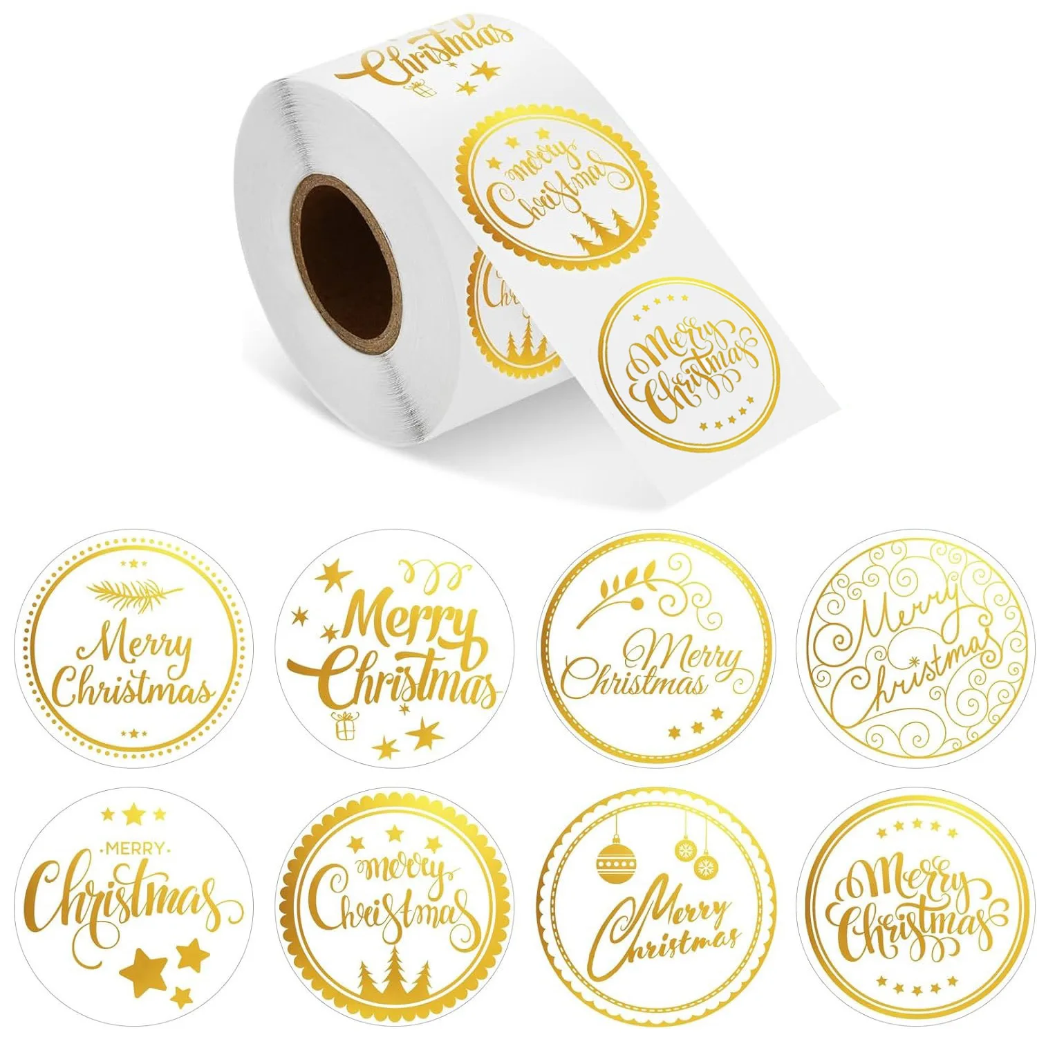 Christmas Labels Round Sticker Labels For School Scrapbook Journal