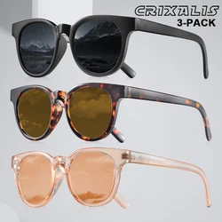 CRIXALIS 3PCS Retro Round Sunglasses for Women Fashion Trend Outdoor Sports Beach Sun Glasses Ladies Driving Shades UV400