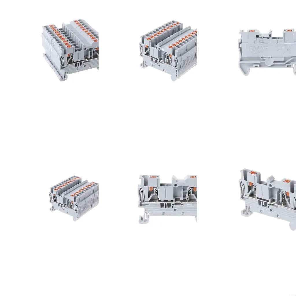 193A 10pcs/set 2.5 Push-In Din Mounted Terminal Blocks Spring Screwless Feed