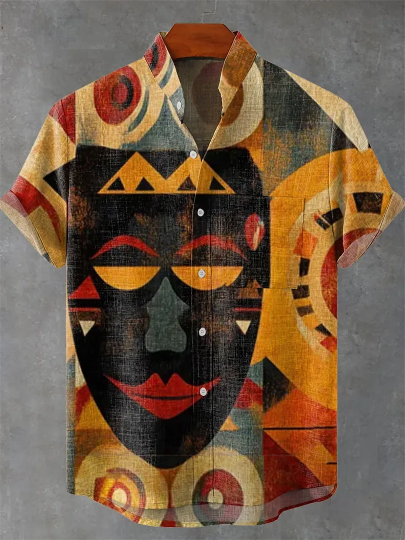 

Urban Jungle Essential 2025 Men's Tiger Pattern Print Short Sleeve Retro Streetwear Comfort Fashion​