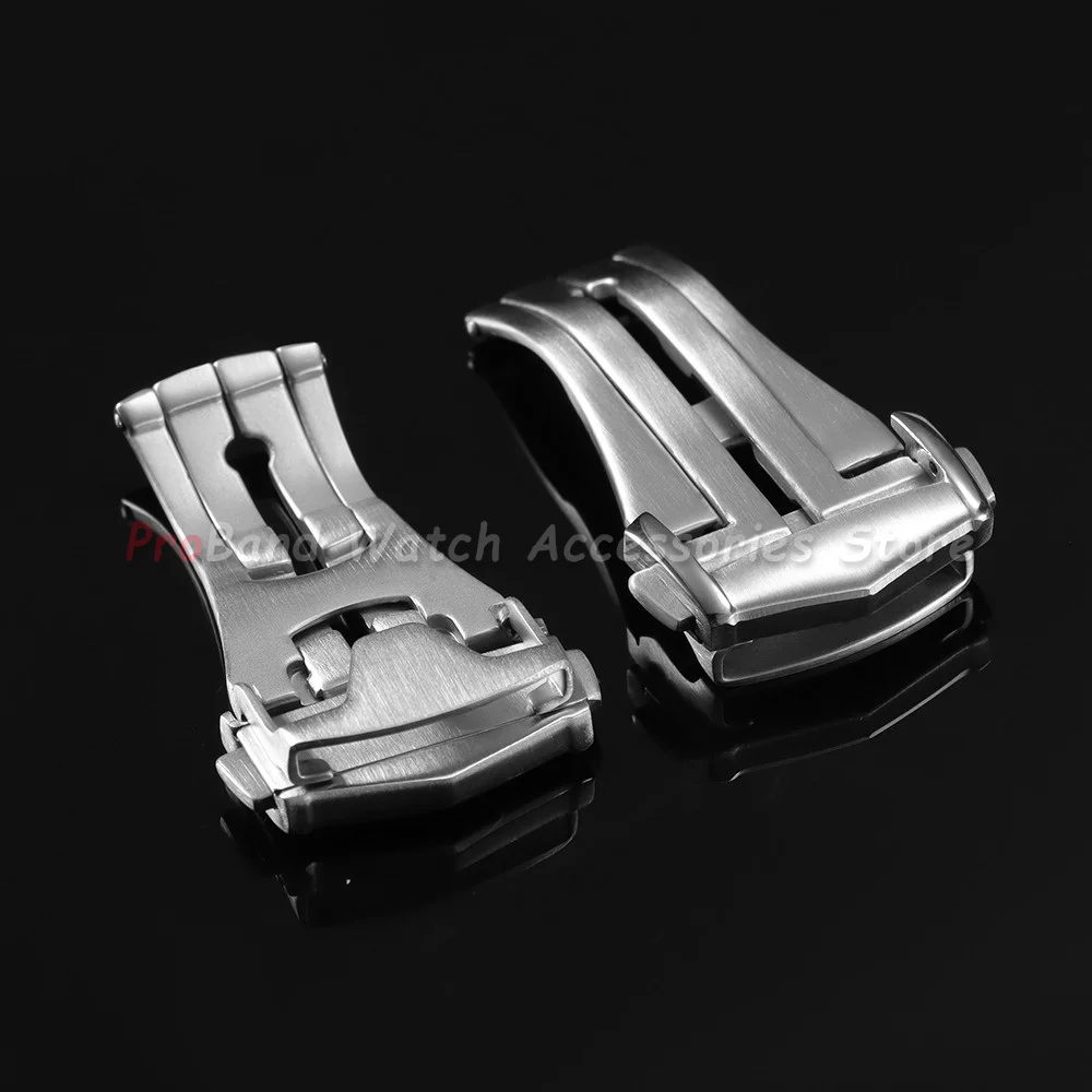 For Omega 304L Stainless Steel Brushed Metal Clasp 18mm 20mm Deployment Butterfly Buckle Silver Gold Rose Watch Folding Button
