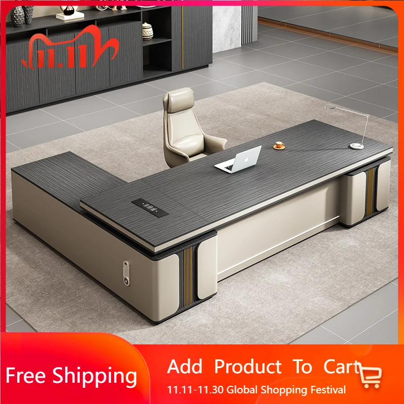 

Lshaped Computer Office Desk Modern Decoration Drawer Conference Office Desk Design Escritorio Oficina Commercial Furniture