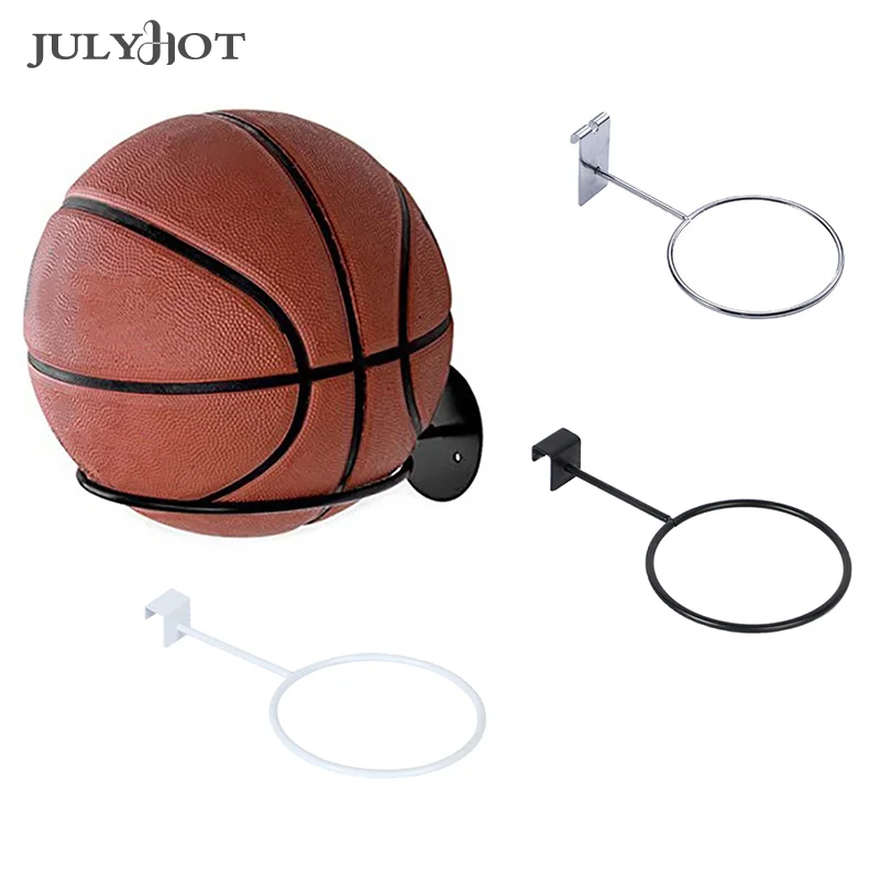 

Wall Mounted Basketball Storage Rack Iron Multi-purpose Football Display Shelf Ball Holder Space Saving Living Room Decor