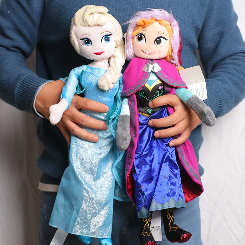 

46cm Frozen Elsa And Anna Plushies Princess Plush Kids Toys Kawaii Cotton Soft Stuffed Anime Doll Cute Birthday Gifts For Girls
