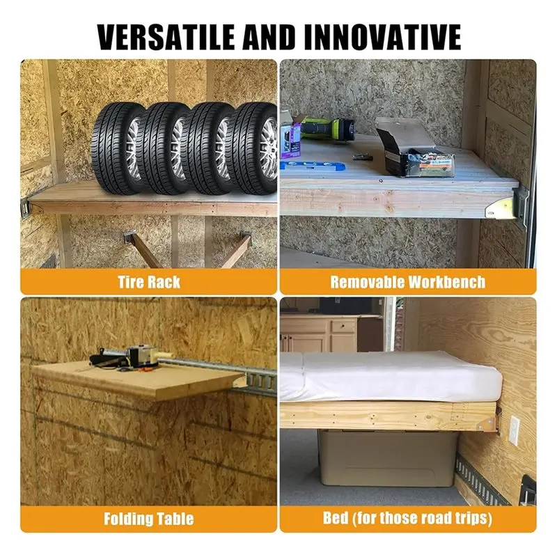 

【Festival】E-Track Wood End Socket Set, Zinc-Coated Steel For 2X4 And 2X6, Enhance Your E-Track Cargo System (4Pcs)