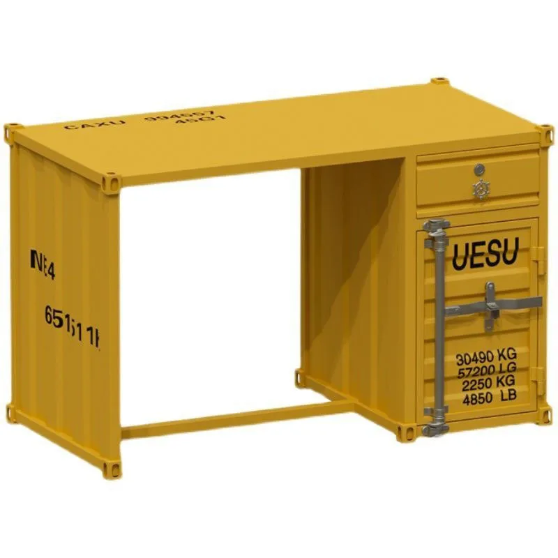 Industrial style container desk creative multi-function computer desk work wrought iron desk