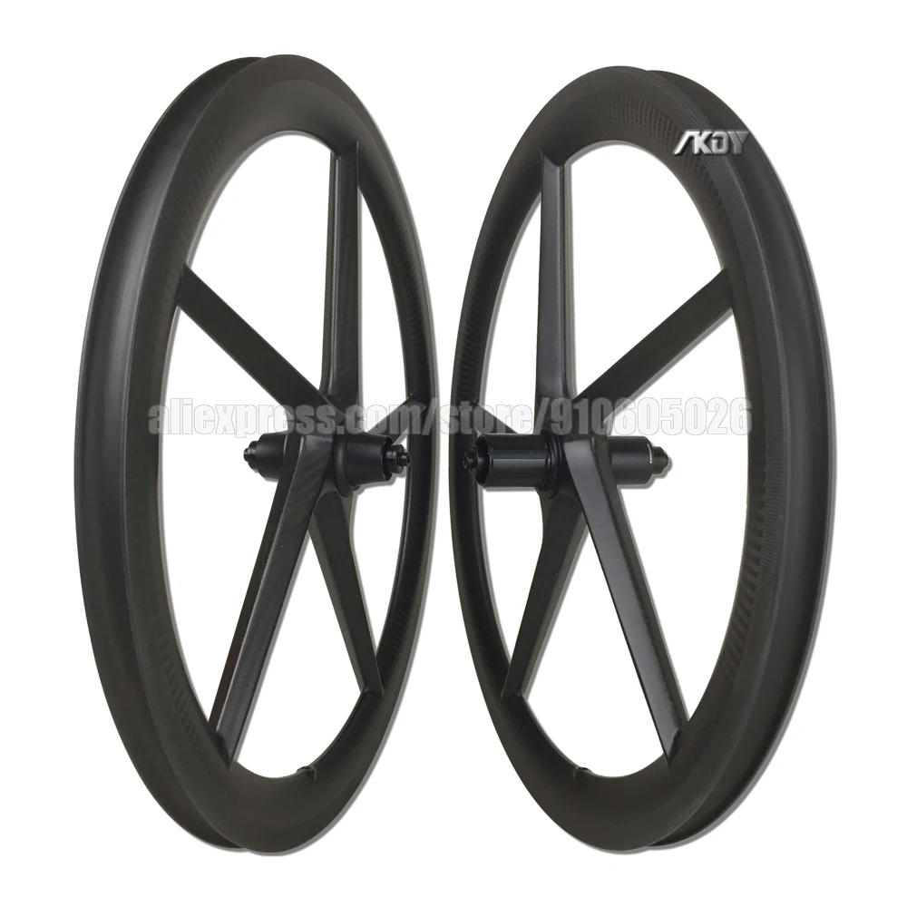 

20“ 406 Carbon 5-Spoke Wheel Set Clincher for 20x1.50-1.75 Shimano/XDR 10/11 Speed
