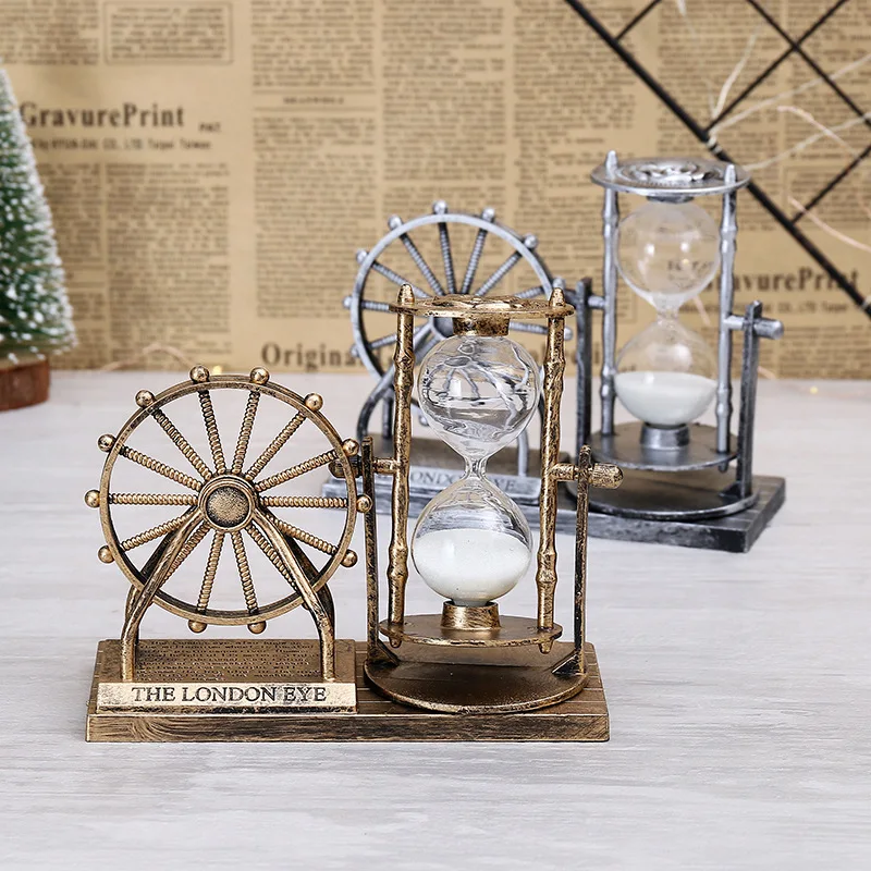 Creative Student Gift Retro Ferris Wheel Quicksand Hourglass Ornaments Domestic Ornaments Crafts