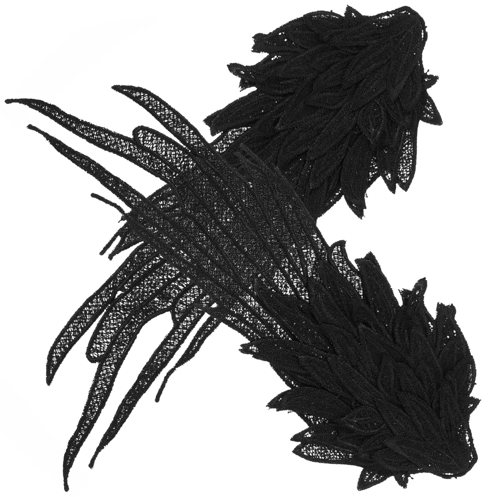 

Angel Wing Lace Appliques Decorative Embroidered Patches Sewing Fabric Clothing Repair Polyester Yarn DIY Flowers