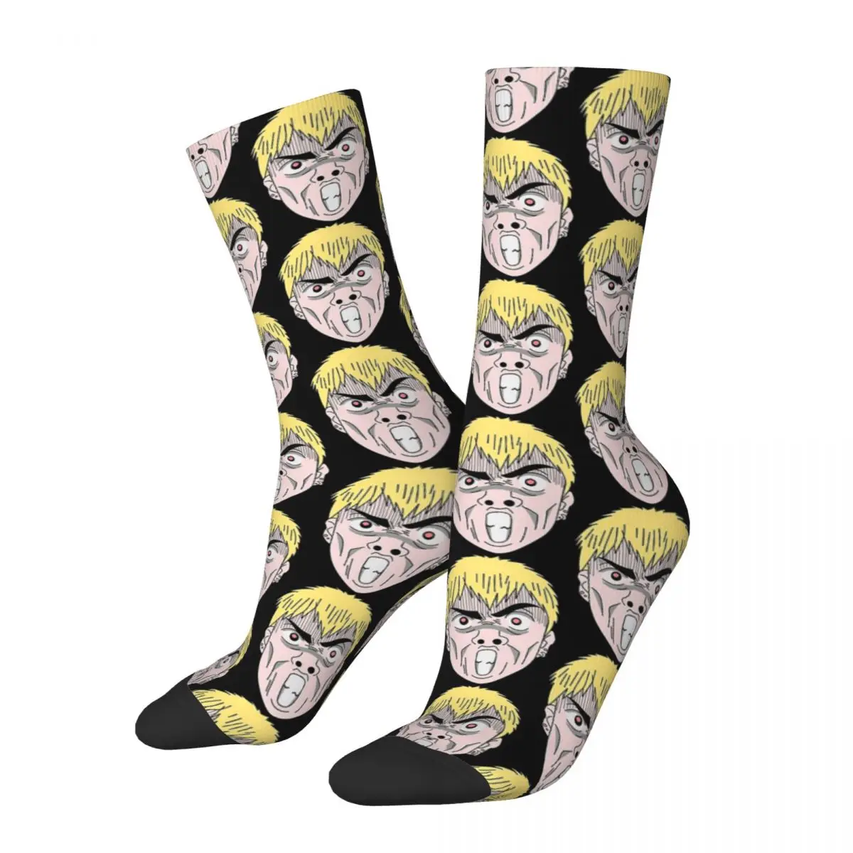 Angry Onizuka calzini a compressione da uomo pazzi Unisex Great Teacher Onizuka Harajuku Pattern stampato divertente novità Happy Crew Sock