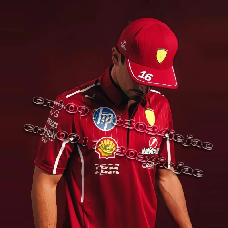 

Summer F1 Red T Shirt Team Training Tops Short Sleeved Youth Sport Polo Shirt Jersey T Shirts Racing Suit Quick Drying Tees New