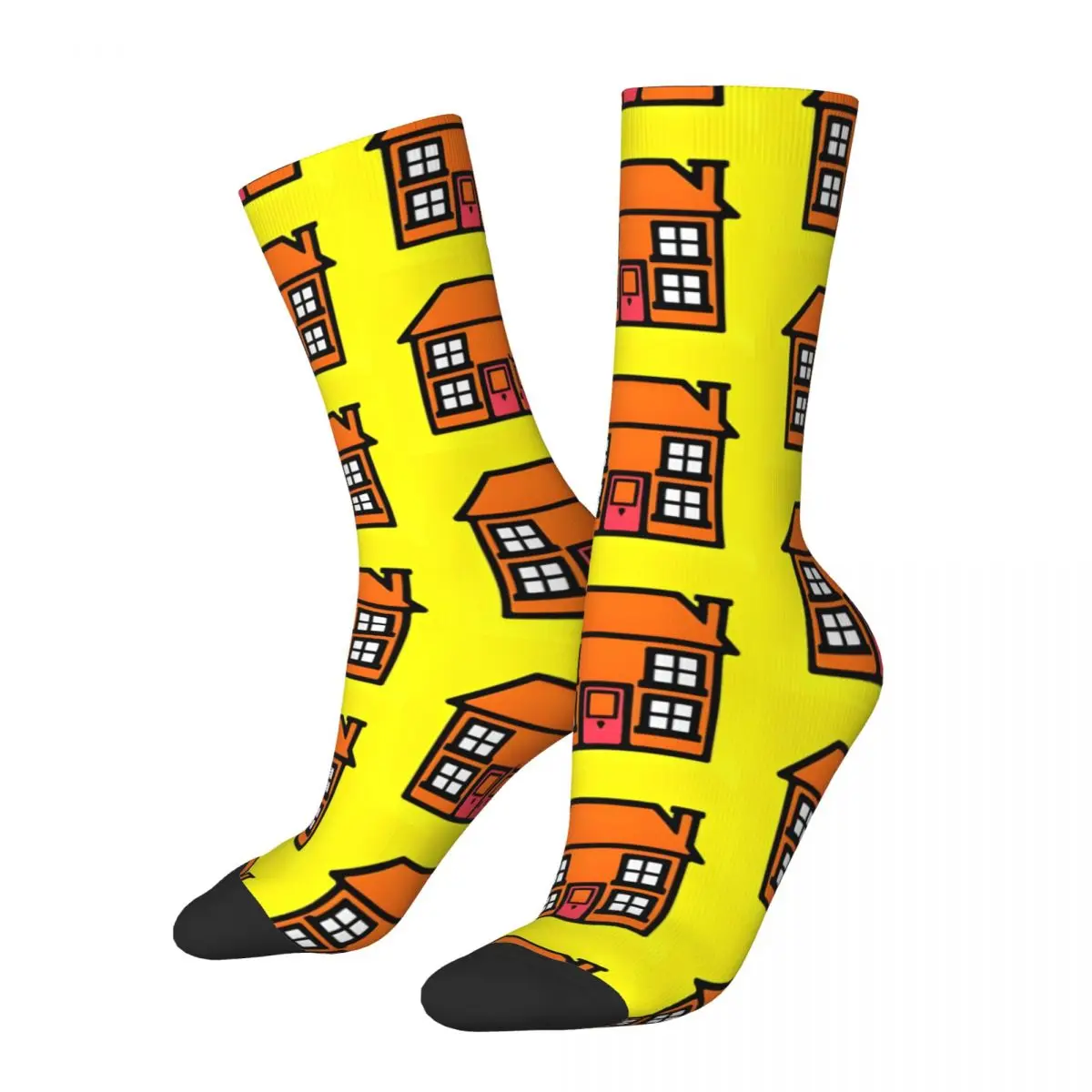 Play School Men's Socks Vintage Harajuku Street Style Novelty Seamless Crew Sock