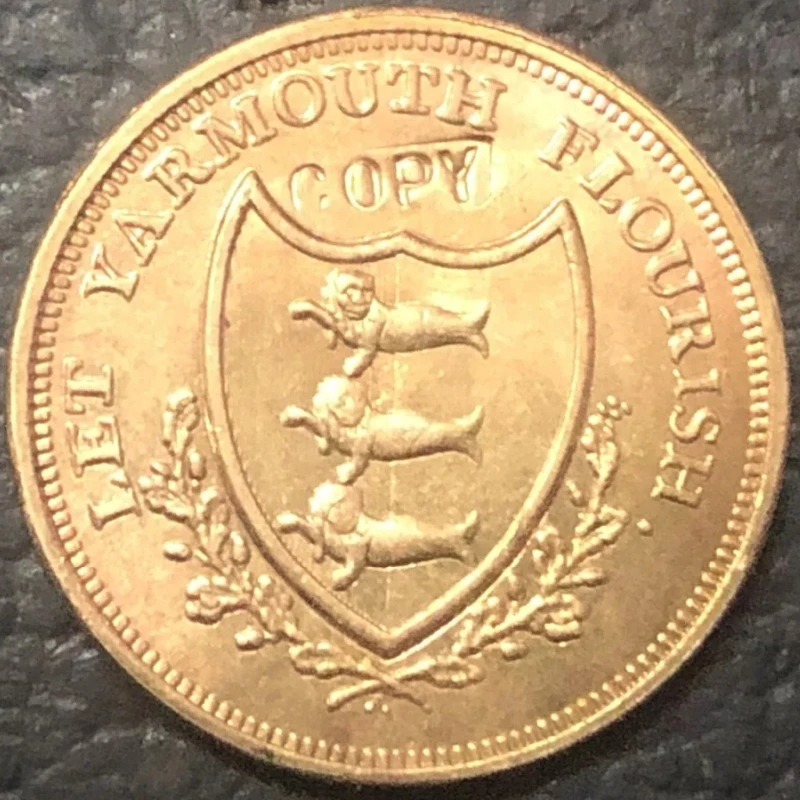 1792 المملكة المتحدة-كوندر الرموز نصف قرش نورفولك/Yarmouth النحاس عملة