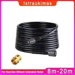 8m-20m High Pressure Washer Hose Pipe Car Washer Water Cleaning Extension Hose M22-Pin 14/15 For Karcher Elitech Interskol Huter