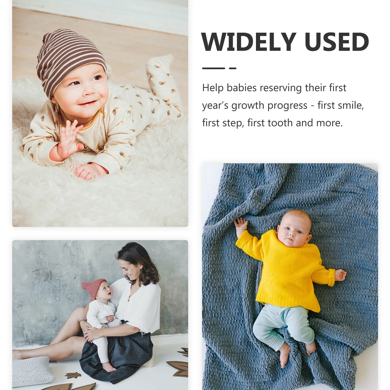 

Детская фоторамка для новорожденных, ежемесячный подарок на память, рамка для записи роста, держатель для фотографий