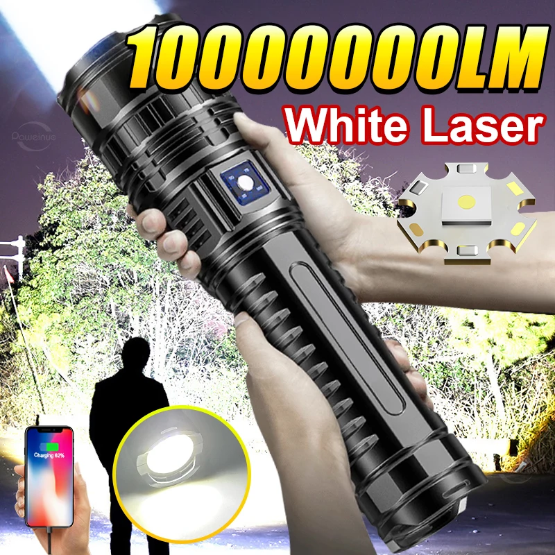 10000000lm-新しいアップグレードされた充電式-led-懐中電灯-5-モード電源銀行ズーム可能な戦術的なランタン内蔵バッテリーアウトドアライト