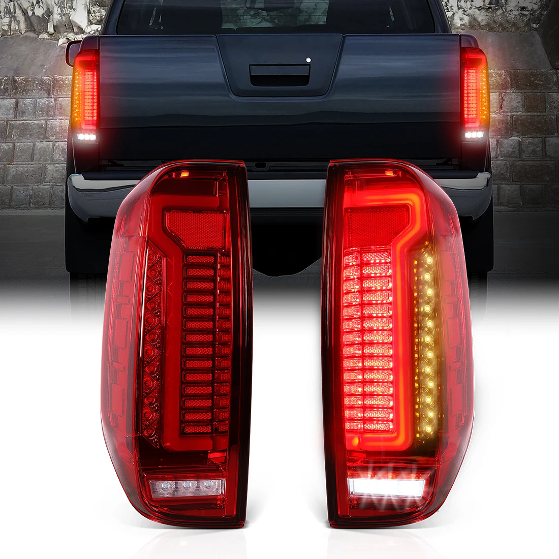 LED Taillights For Nissan Navara D40 2005 2006-2015 Navara Frontier Pickup Taillamp Rear Lamp Brake Fog Turn Signal Light 12V