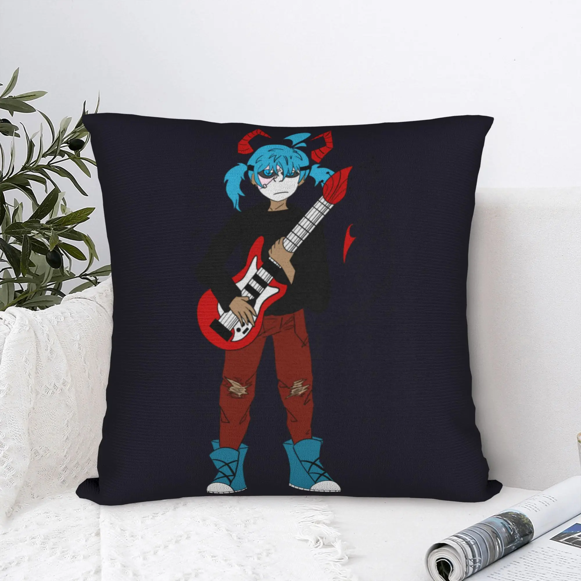 Sally Face Pillowcase Printing Cushion Cover Decorations Sal Fisher Mask Larry Johnson Throw Pillow Case Cover Bedroom Square