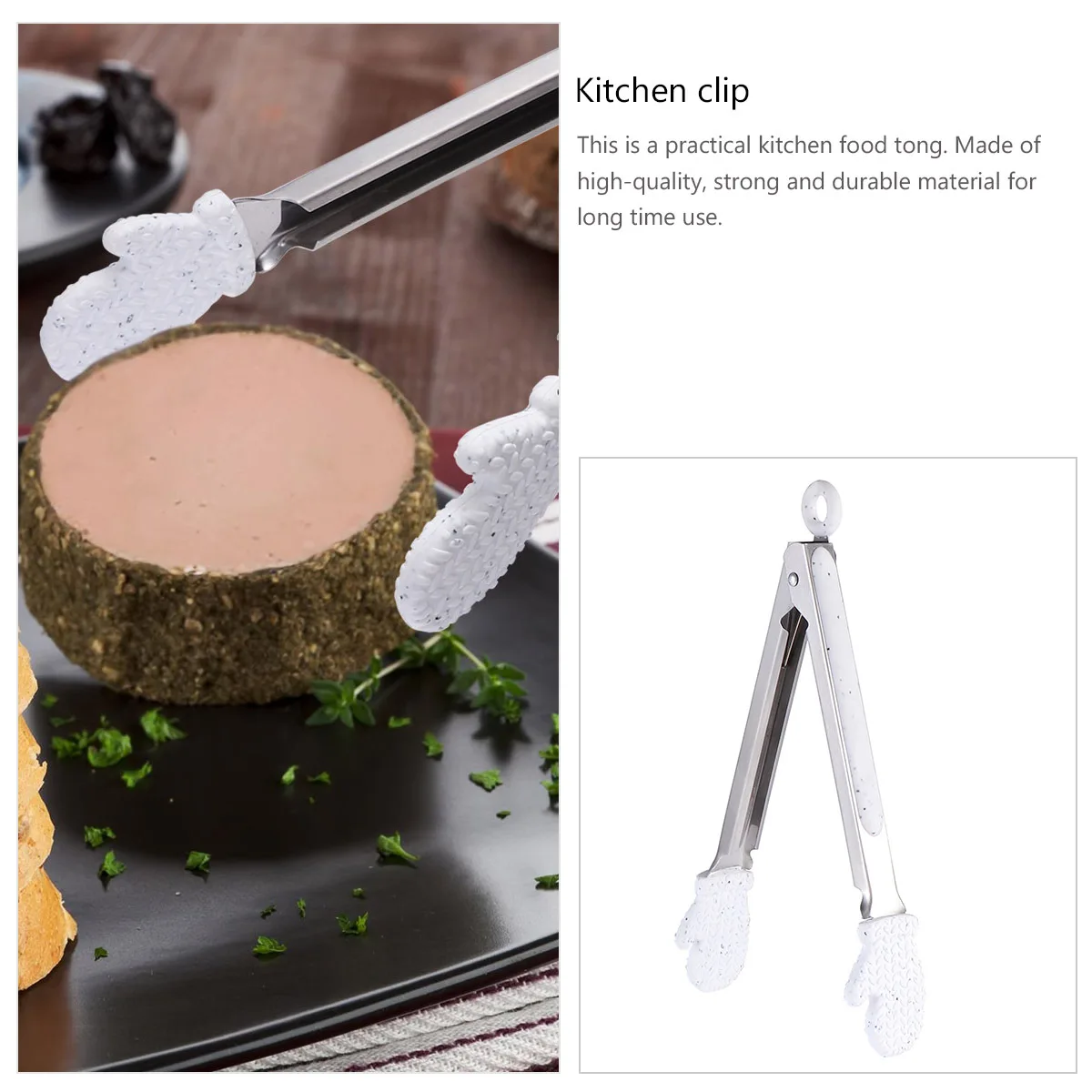 

Bread Clamp Anti-scald Silicone Hand Tongs Tool for Serving Cooking Kitchen Bbq Food Glove Clips