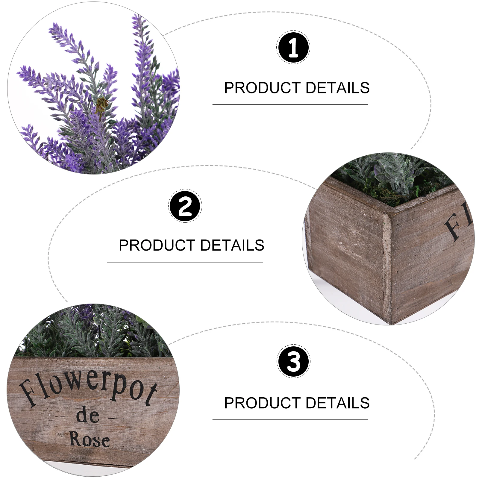 

1pc Lavender Fake Artificial Decoration Imitated Potted Plant Realistic Artificial Lavender Bonsai Decor Emulated Bonsai Decor