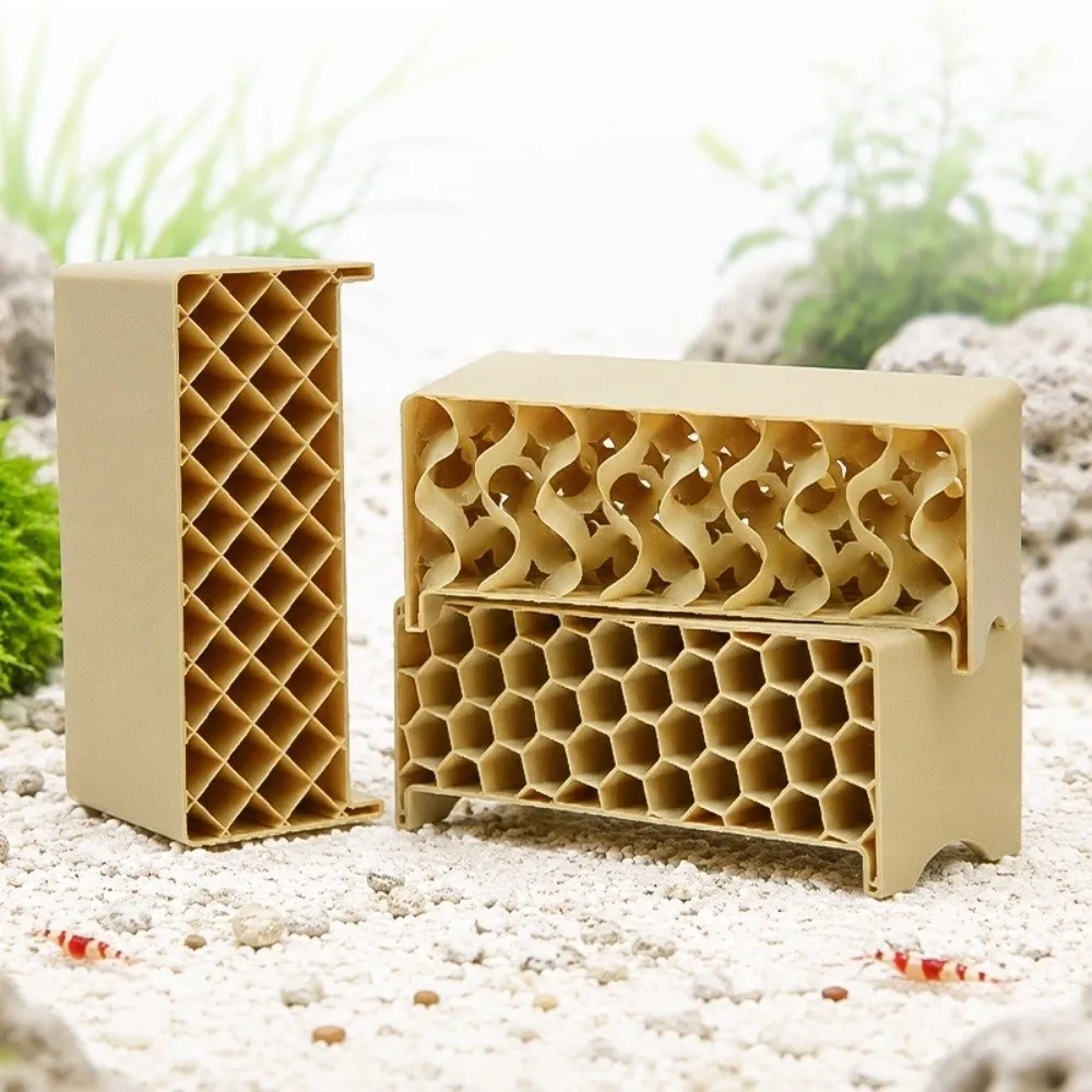 3D Printed Fish Shrimp Hideout Shelter Safe House Plastic Aquarium Safe Shelter Grid Multi-level Hollow Out