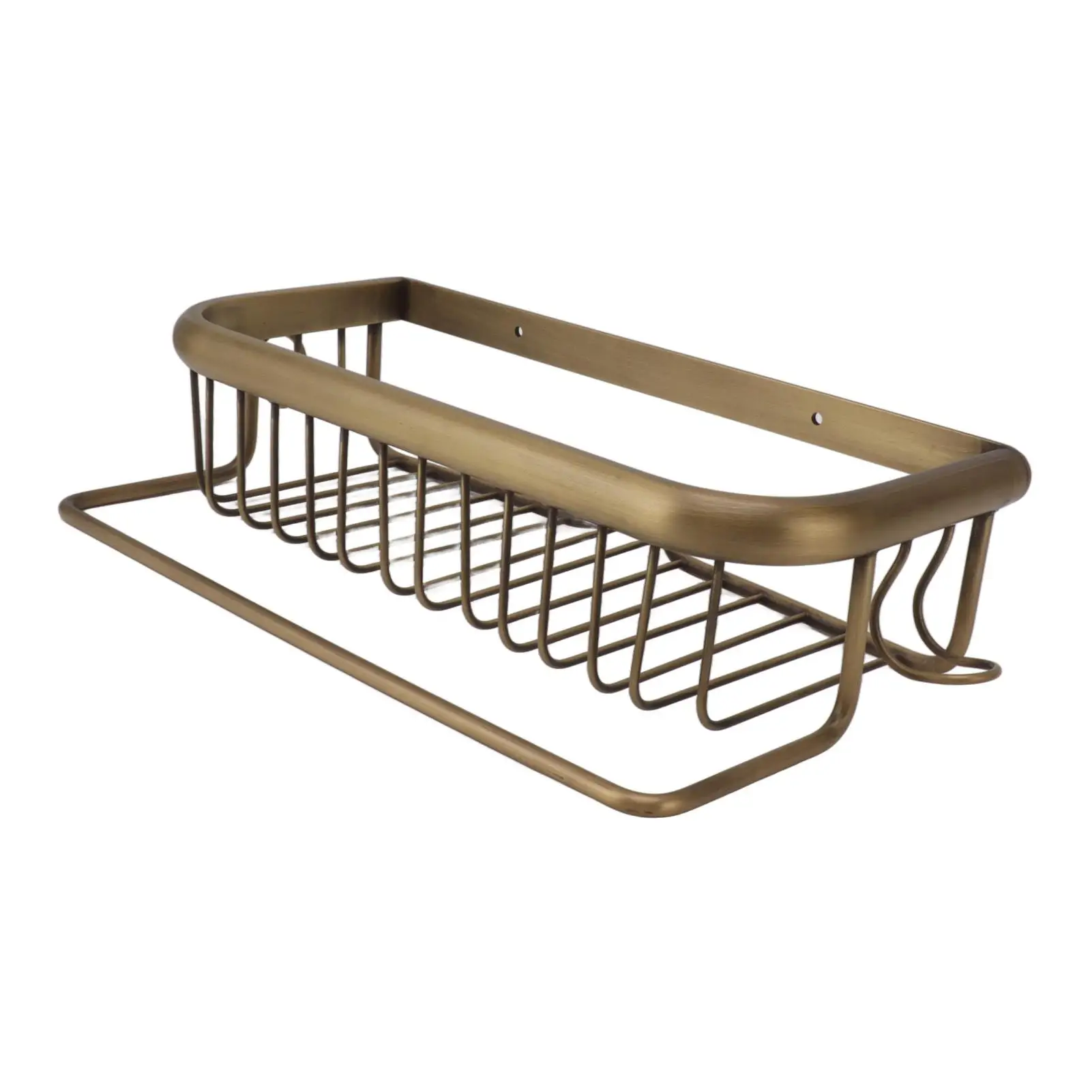 Retro Bathroom Wall Shelf - Easy Install Copper Drainage Space-Saving Shower Caddy for closet & Storage