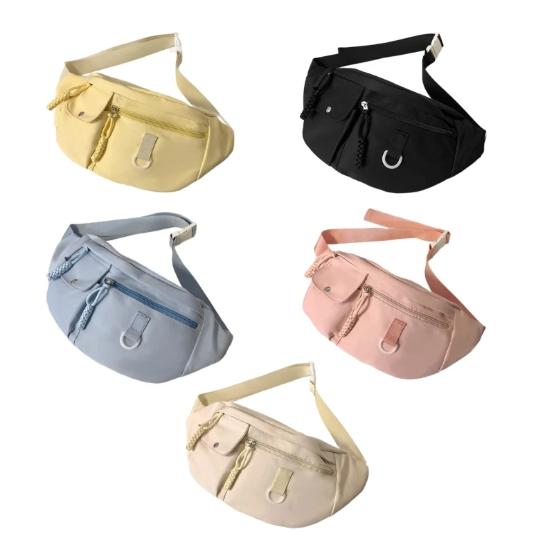 

Compact and Functional Nylon Chest Pack Y2K Solid Color Chest Sling Bags Crossbody Fanny Pack for Carrying Small Items