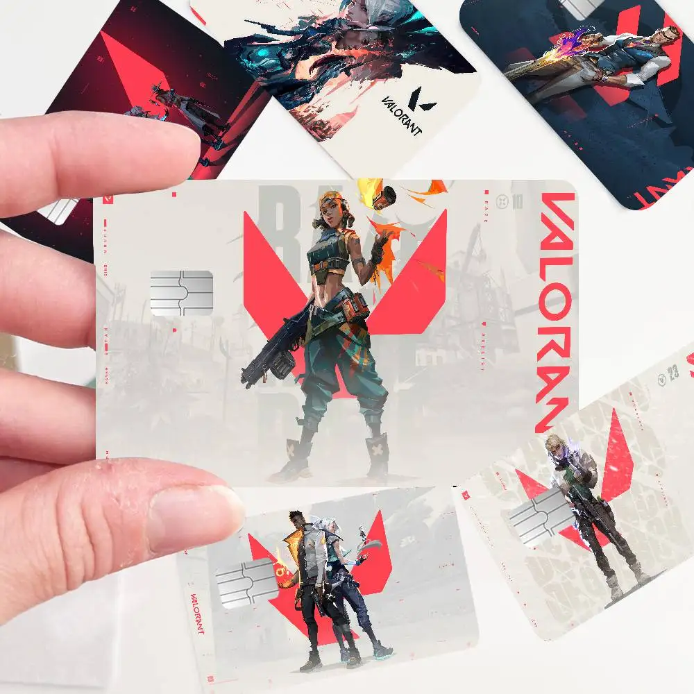 Tactical FPS V-VALORANT Diy Credit Debit Card Sticker Party Sticker Decoration Waterproof Small Chip Card Skin Sticker