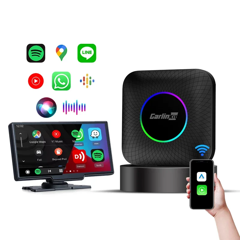 

Carlinkit Tbox Led Carplay Ai Box 4G+64GB Universal Portable Carplay Android 13 Auto Wireless Adapter for Original Carplay Car
