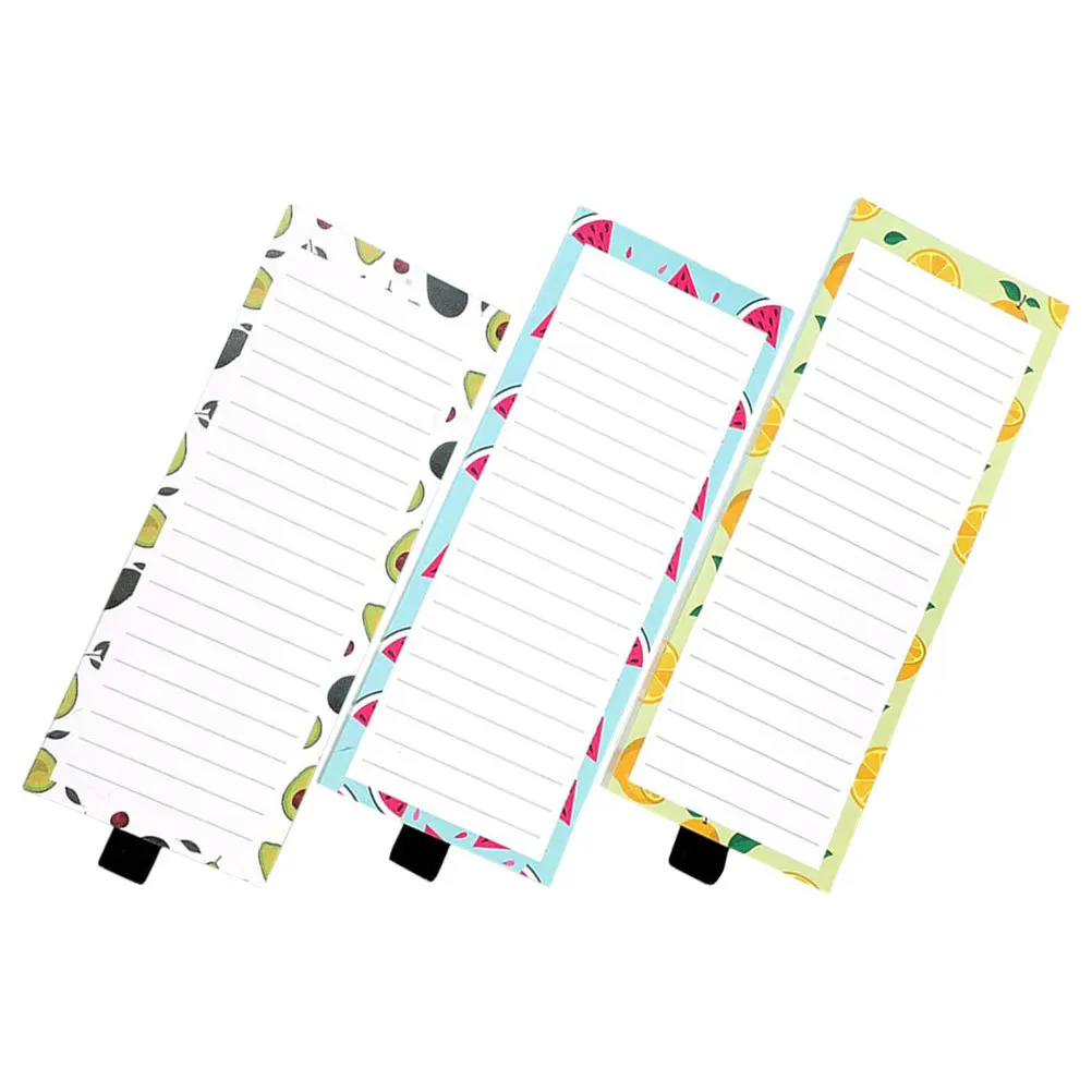 المفكرة المغناطيسية للثلاجة قائمة البقالة وسادة متعددة الوظائف مذكرة المنظم الثلاجة ملاحظة منصات لوازم الطباعة