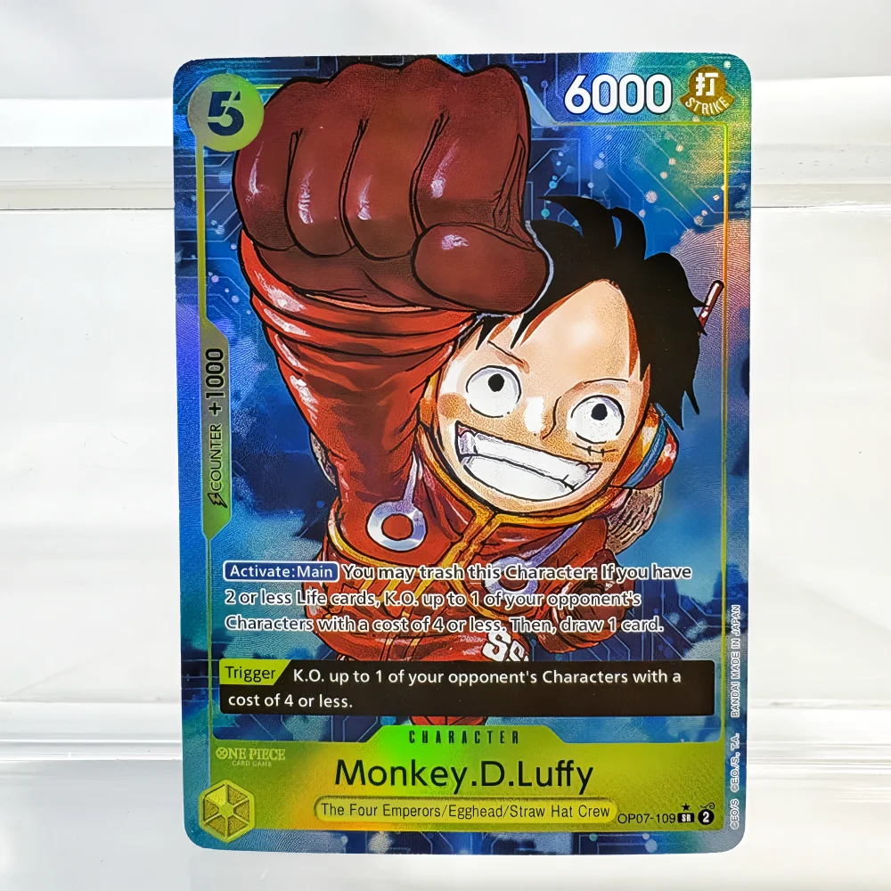 อะนิเมะ One Piece OPCG ภาษาอังกฤษรุ่นลิง.D.Luffy หมวกฟางลูกเรือ Portgas.D.Ace Whitebeard Pirates Collection Proxy การ์ด
