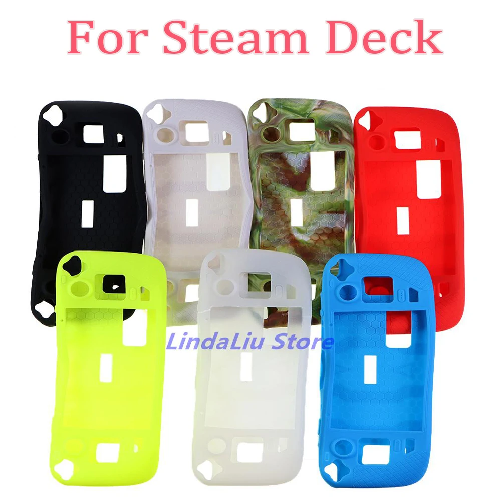 5pcs Silicone Case For Steam Deck Game Console Silicone Case Soft Shell Shockproof Anti-drop Protective Cover For Steam Deck