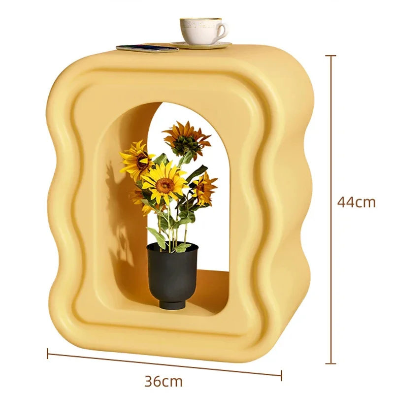 

Modern Nordic Light Luxury Coffee Tables Living Room Wave Side Tables Bedroom Bedside Tables Storage Nightstands Furniture